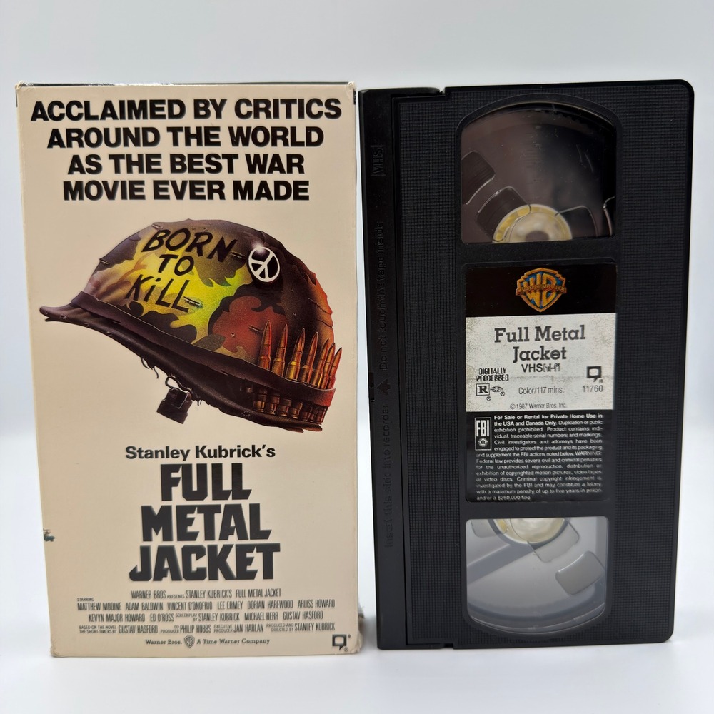Full Metal Jacket VHS Stanley Kubrick Warner Home Video 11760 War Movie NTSC